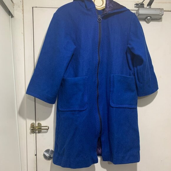 VINTAGE LF WOOL HOODED COAT SIZE S - Picture 2 of 9